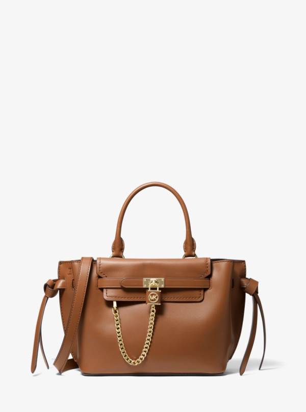 Damske Satchel Taske Michael Kors Hamilton Legacy Small Leather Belted Hnede - Kabelky Michael Kors Slevy | QXCNA-5172